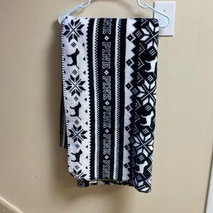 Victoria's Secret Black and White Patterned Throw